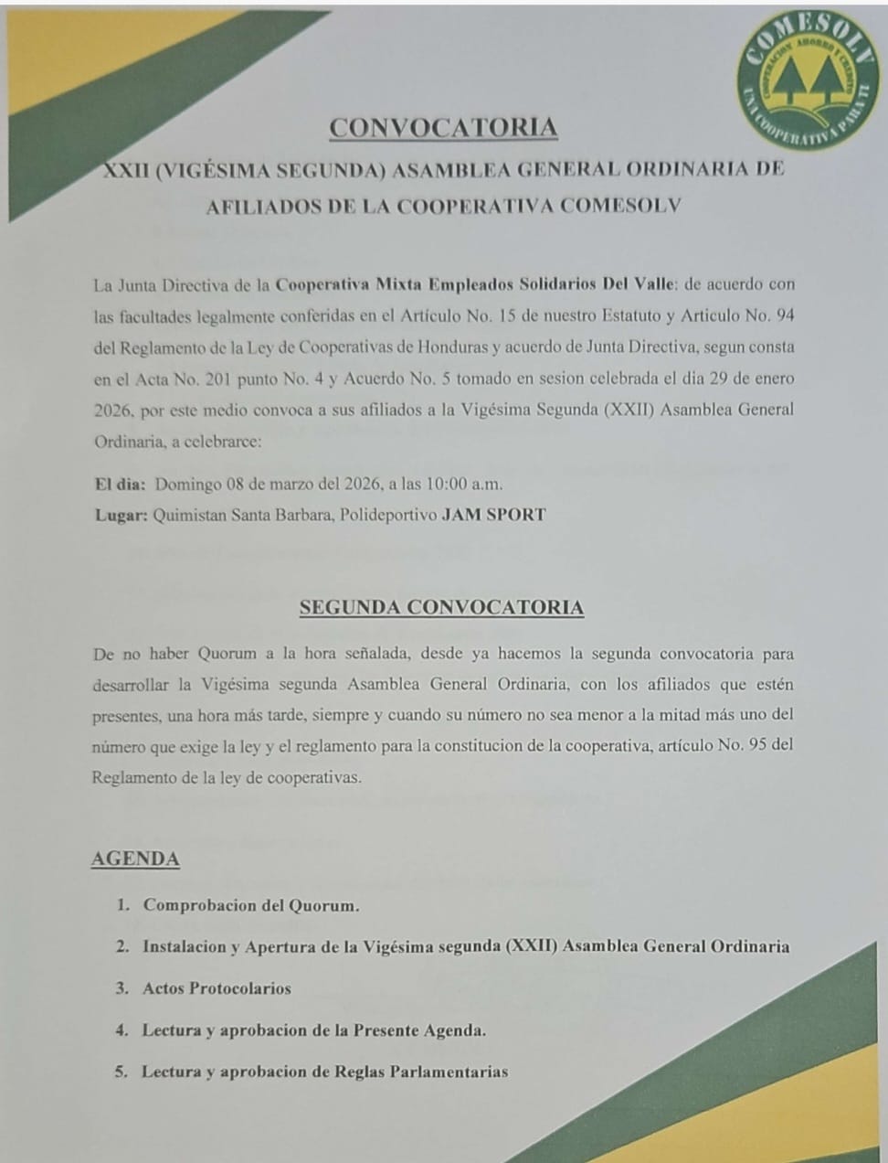 Convocatoria Página 3